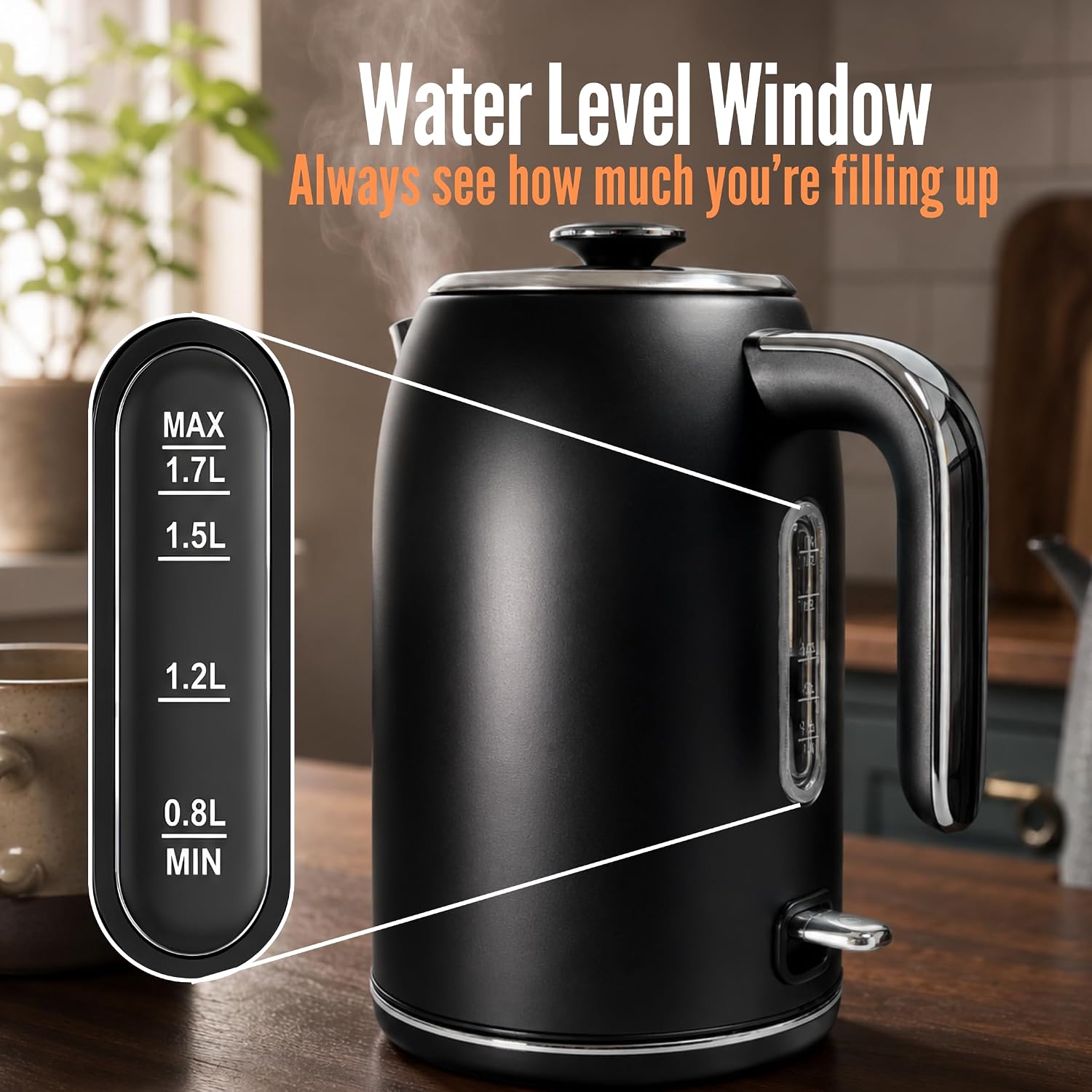 Image of Toastley matching black kettle and toaster set in gift ready packaging