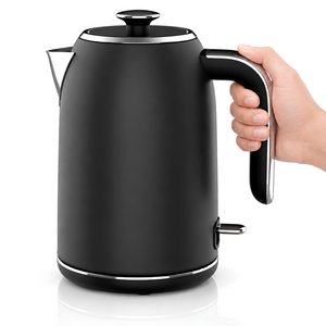 Toastley 1.7L Electric Kettle – Rapid Boil 2200W Cordless Kettle, Matte Black