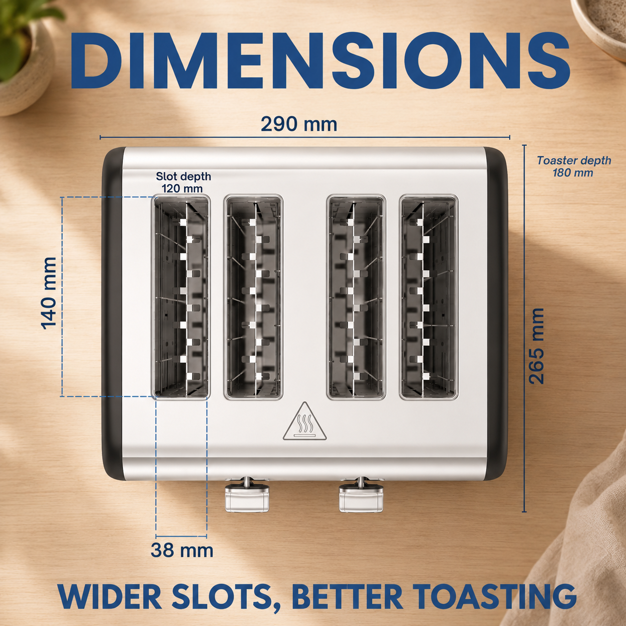 Toastley 4-Slice Smart Toaster — Dual Touchscreen, Extra-Wide Slots