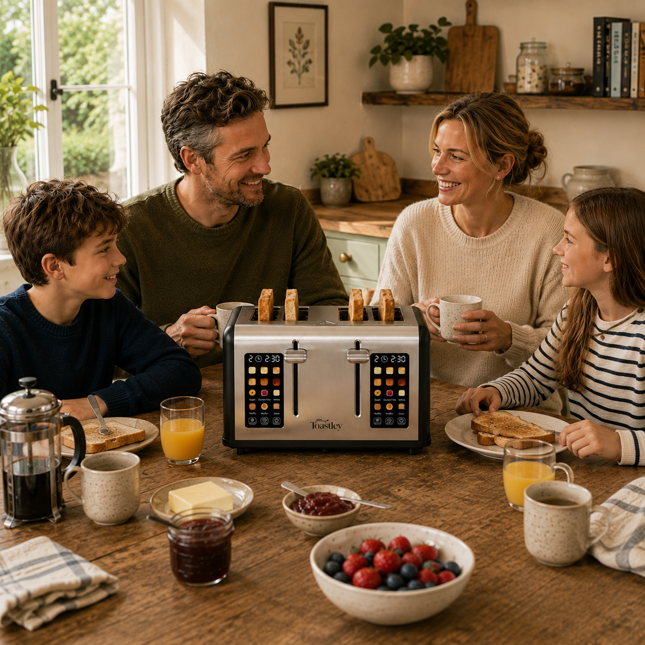 4 Slice Smart Toaster | Touchscreen Wide Slot | Toastley UK
