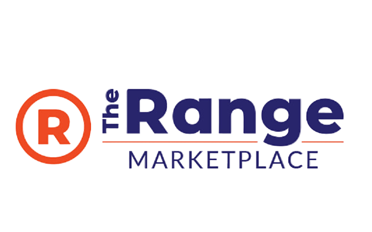 Image of Logo of The Range Marketplace with an orange 'R' on a white background