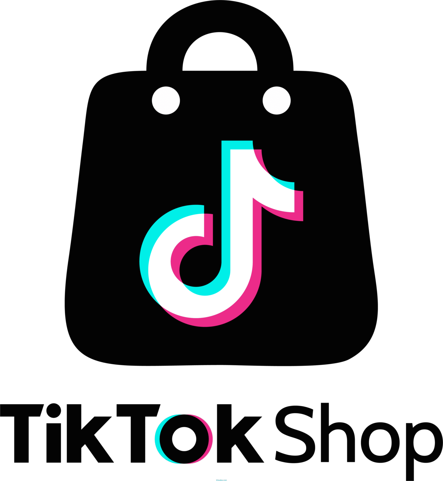 Image of TikTok logo with a black background