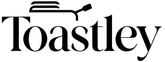 Toastley logo with a fork and knife icon above the text